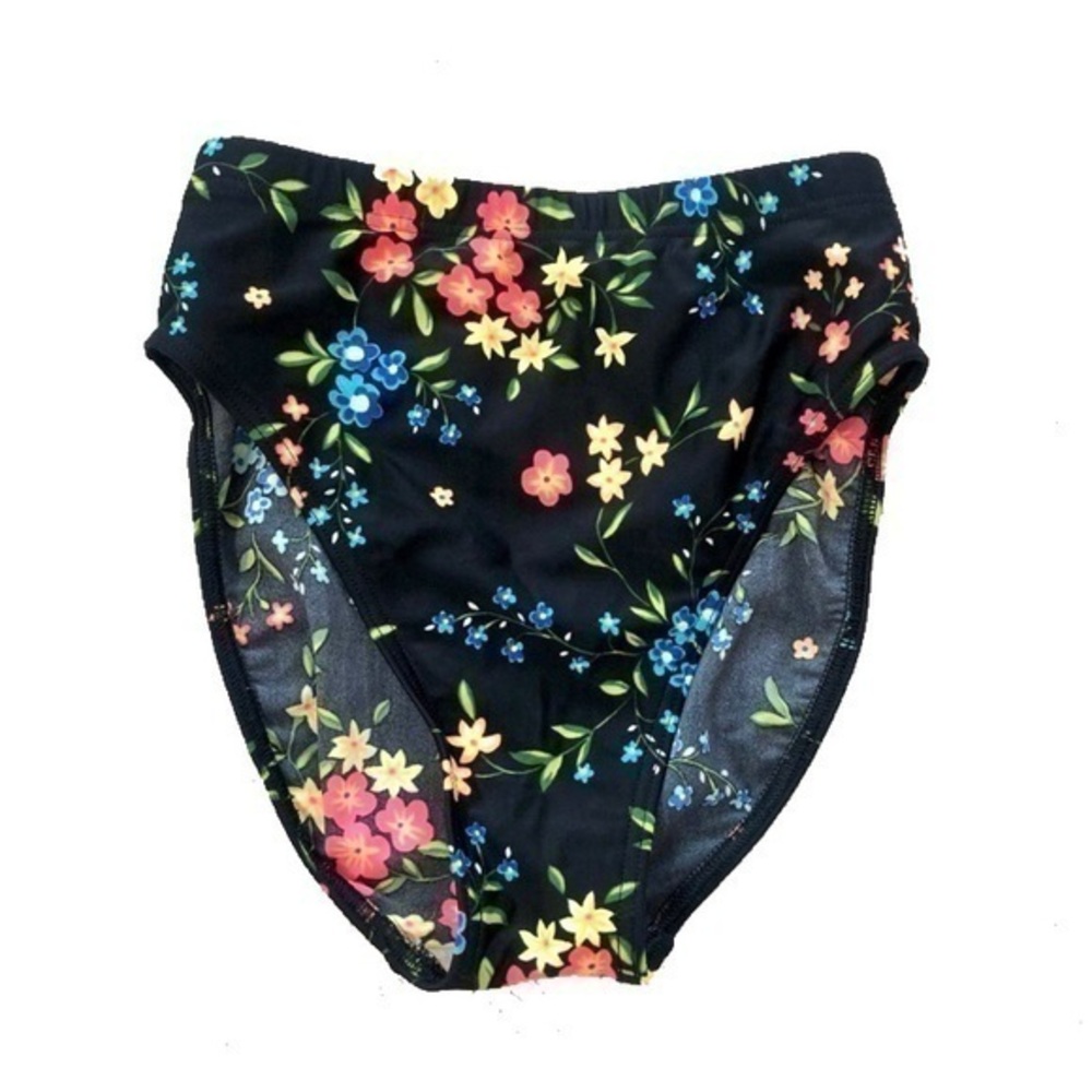VTG High Rise Floral Bathing Suit Bikini Bottom